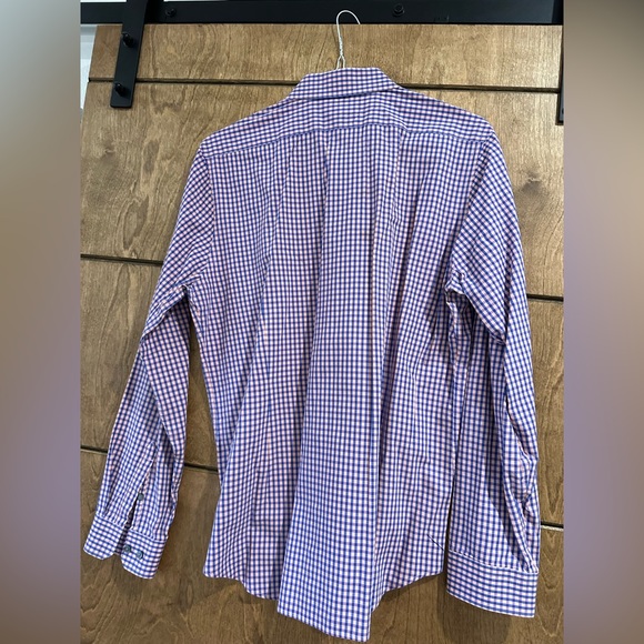 Express men’s button down pink and navy size L - Picture 3 of 3